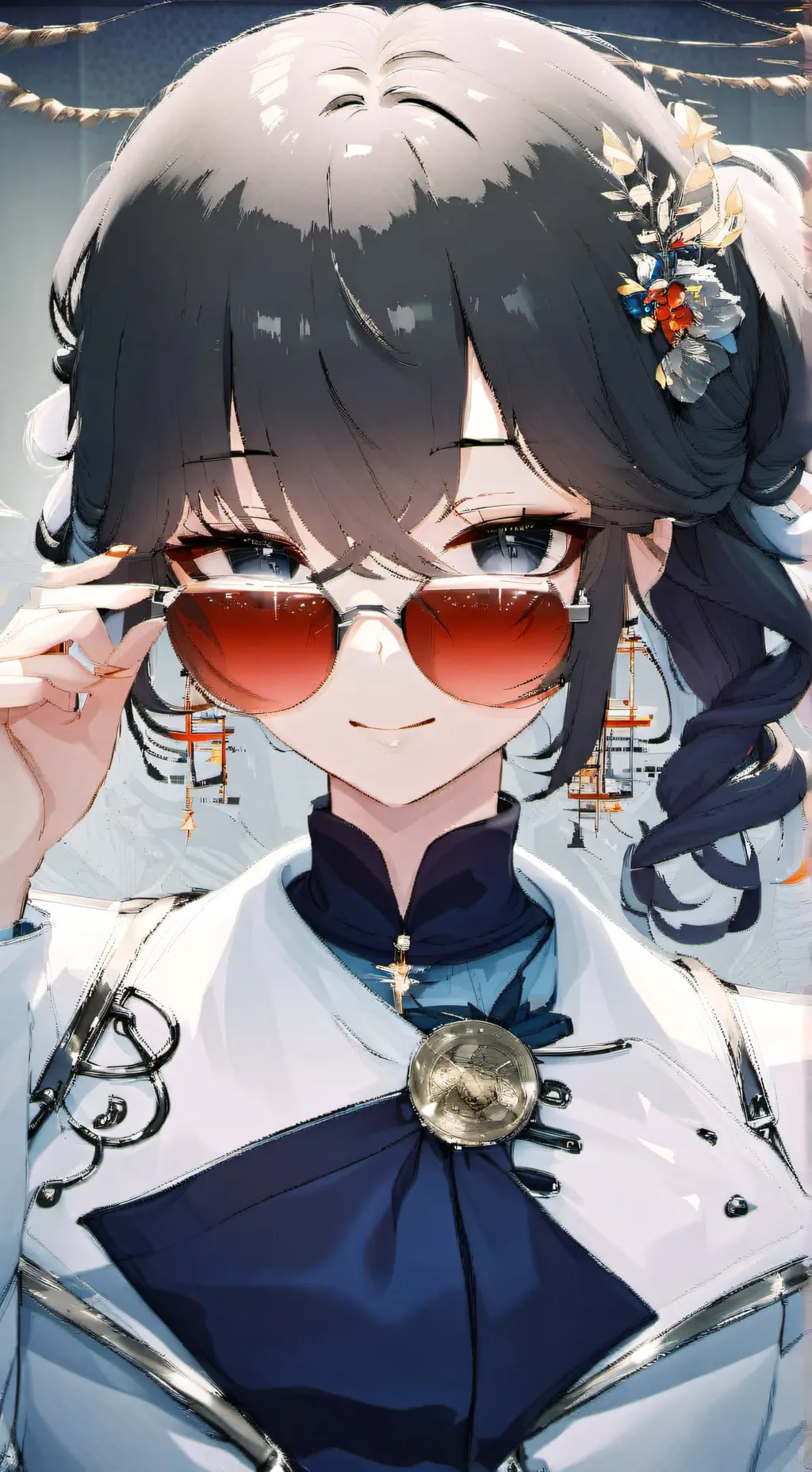 ai character: Shina Hanaka  background