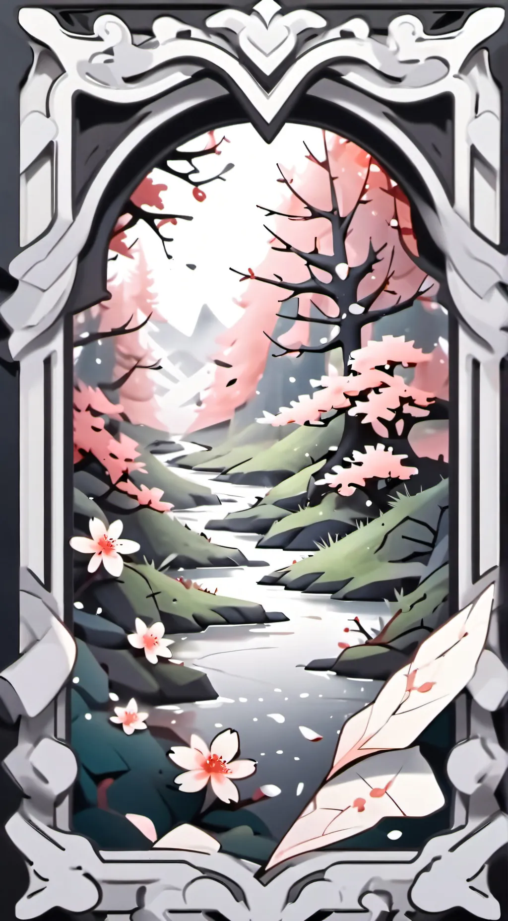 ai character: cat miss circle background