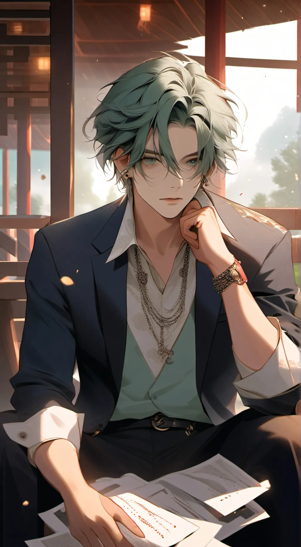 ai character: Theo background
