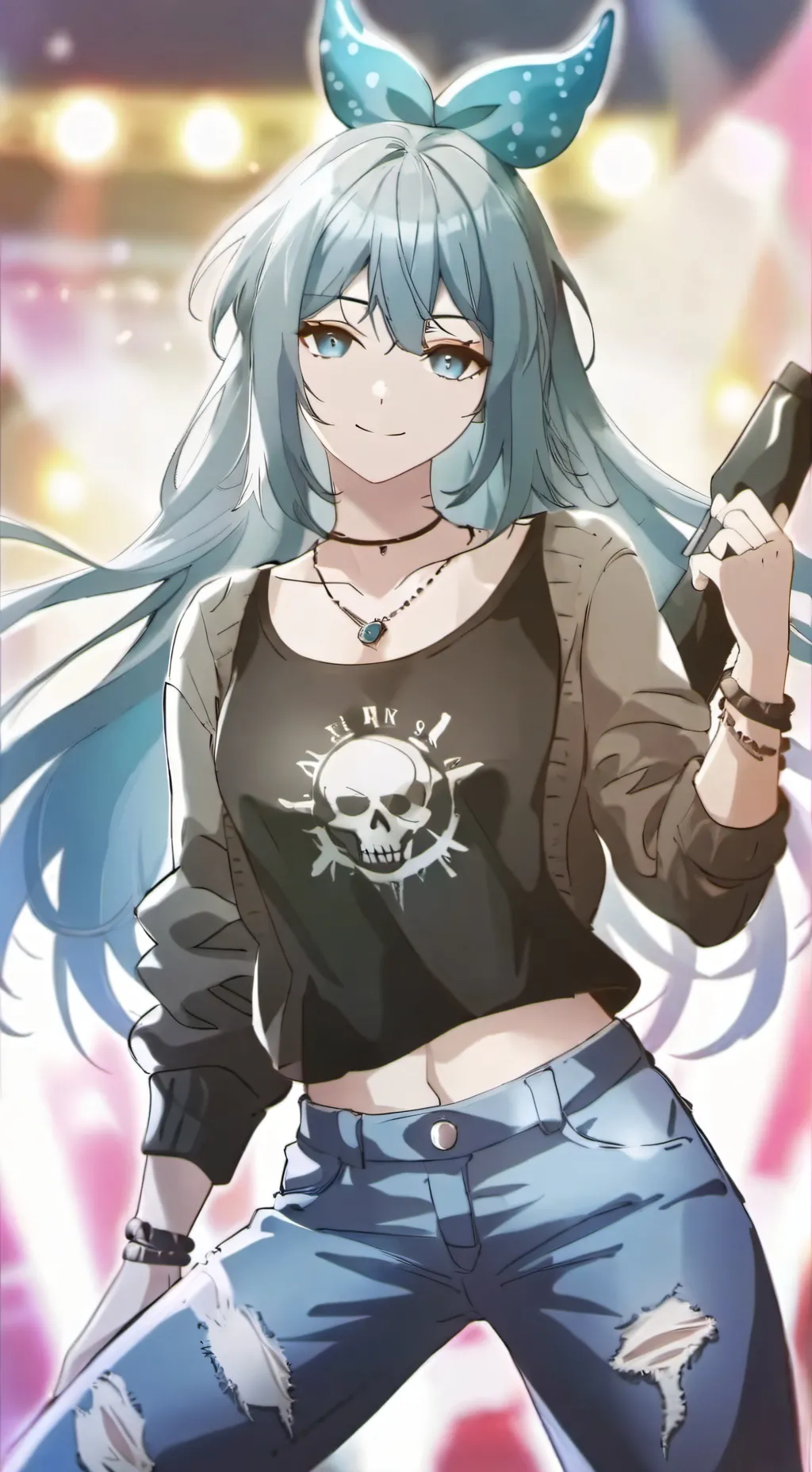 ai character: hinari  background