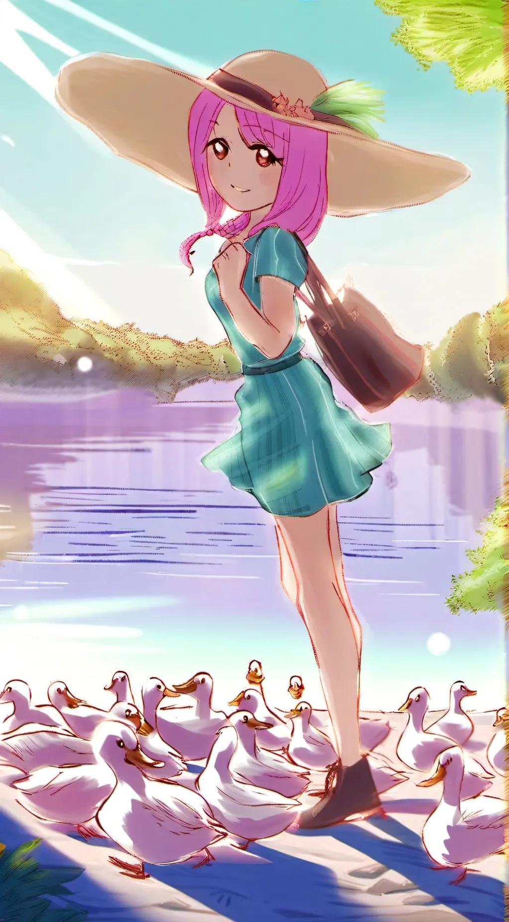 ai character: lovely rose background