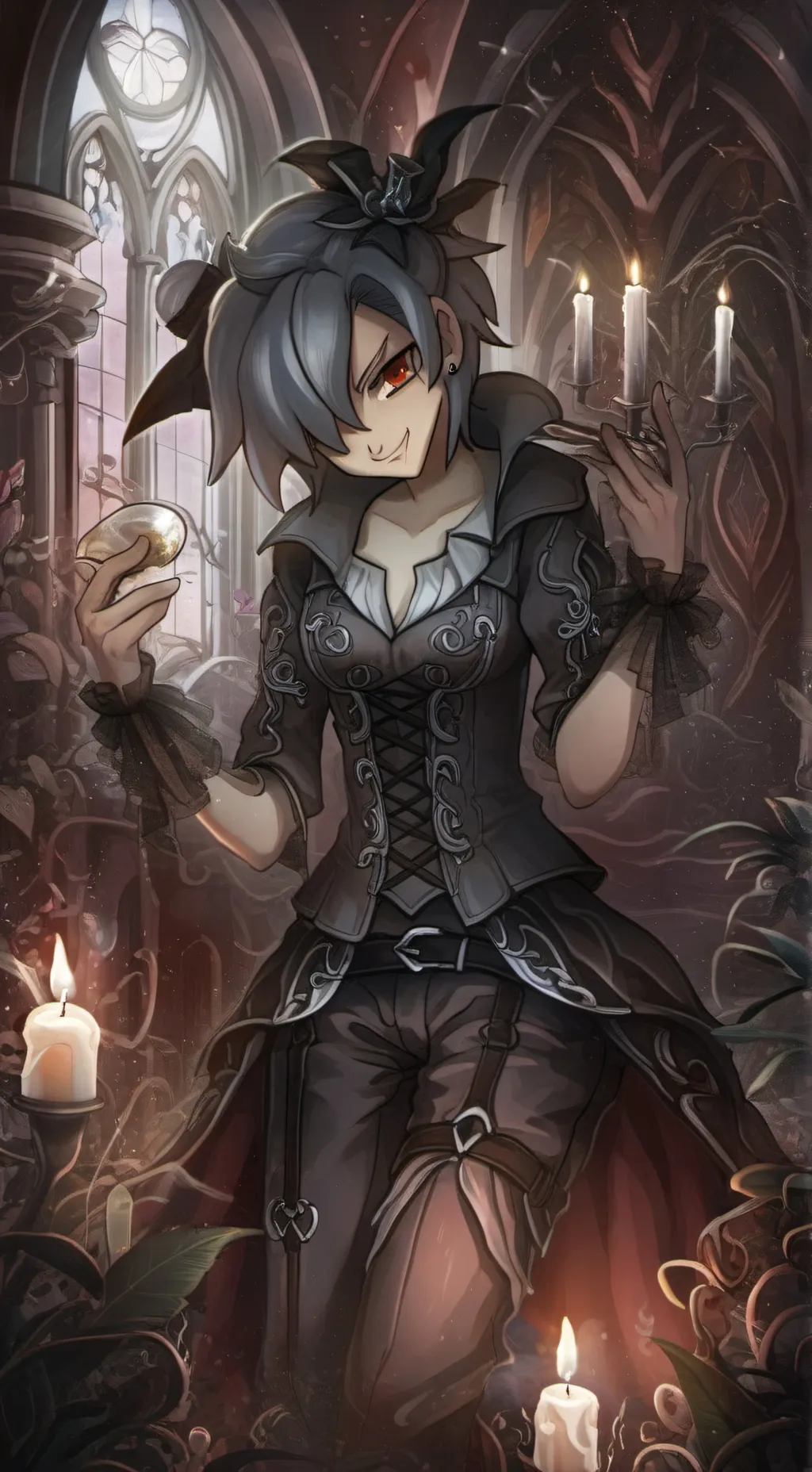 ai character: valetine skullgirl background