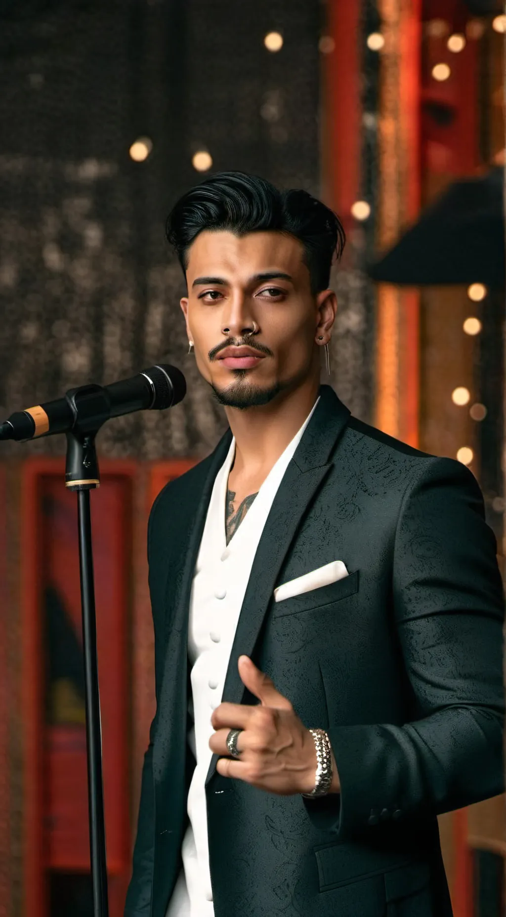 ai character: Rauw Alejandro background