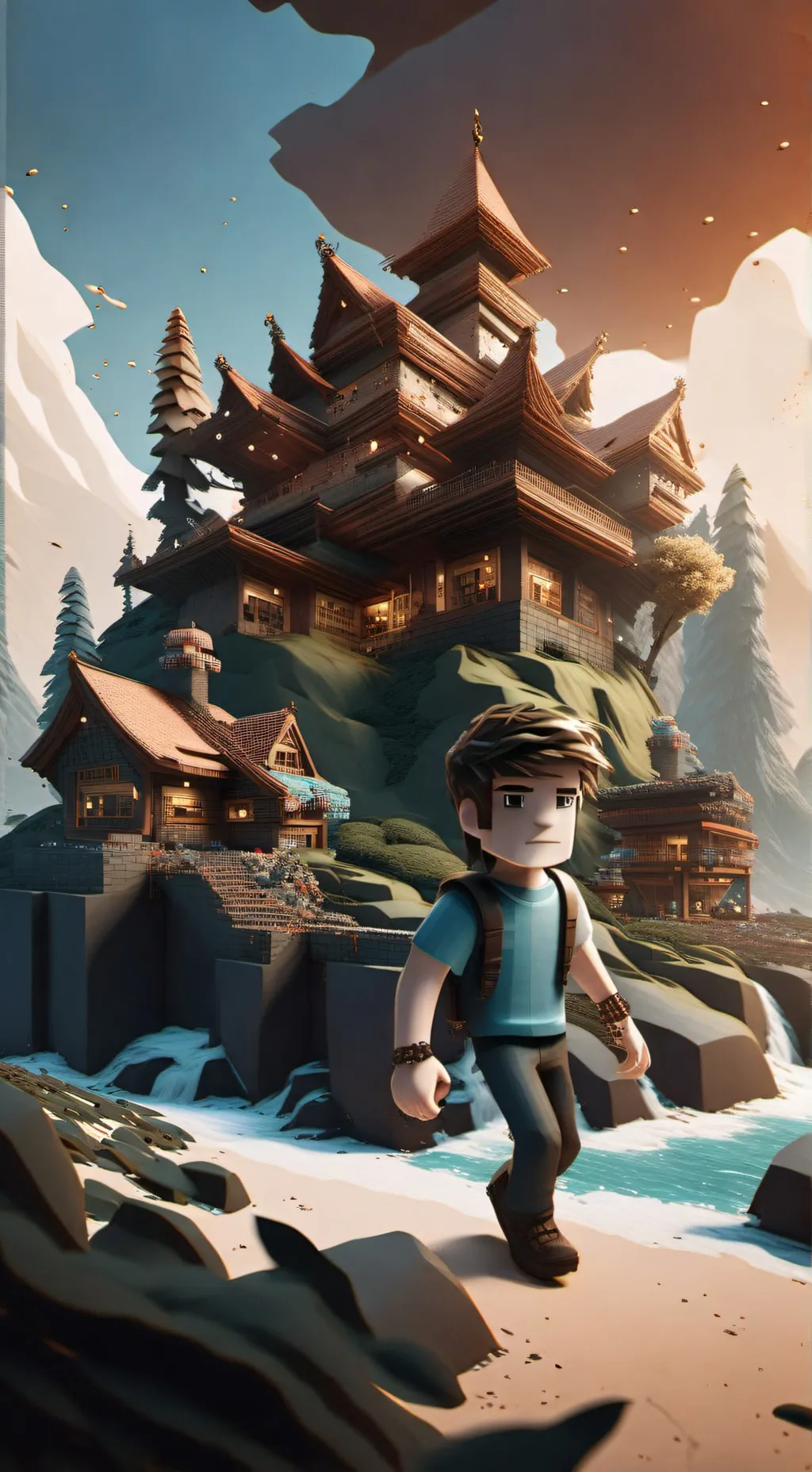 ai character: Minecraft mimicer background