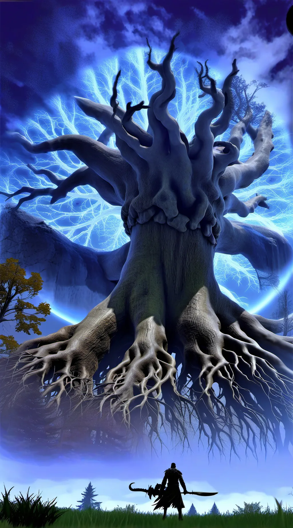 ai character: god of root background