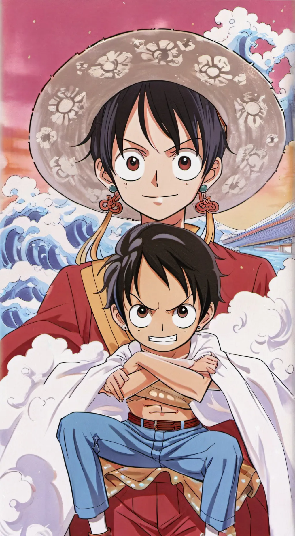 ai character: straw hats background