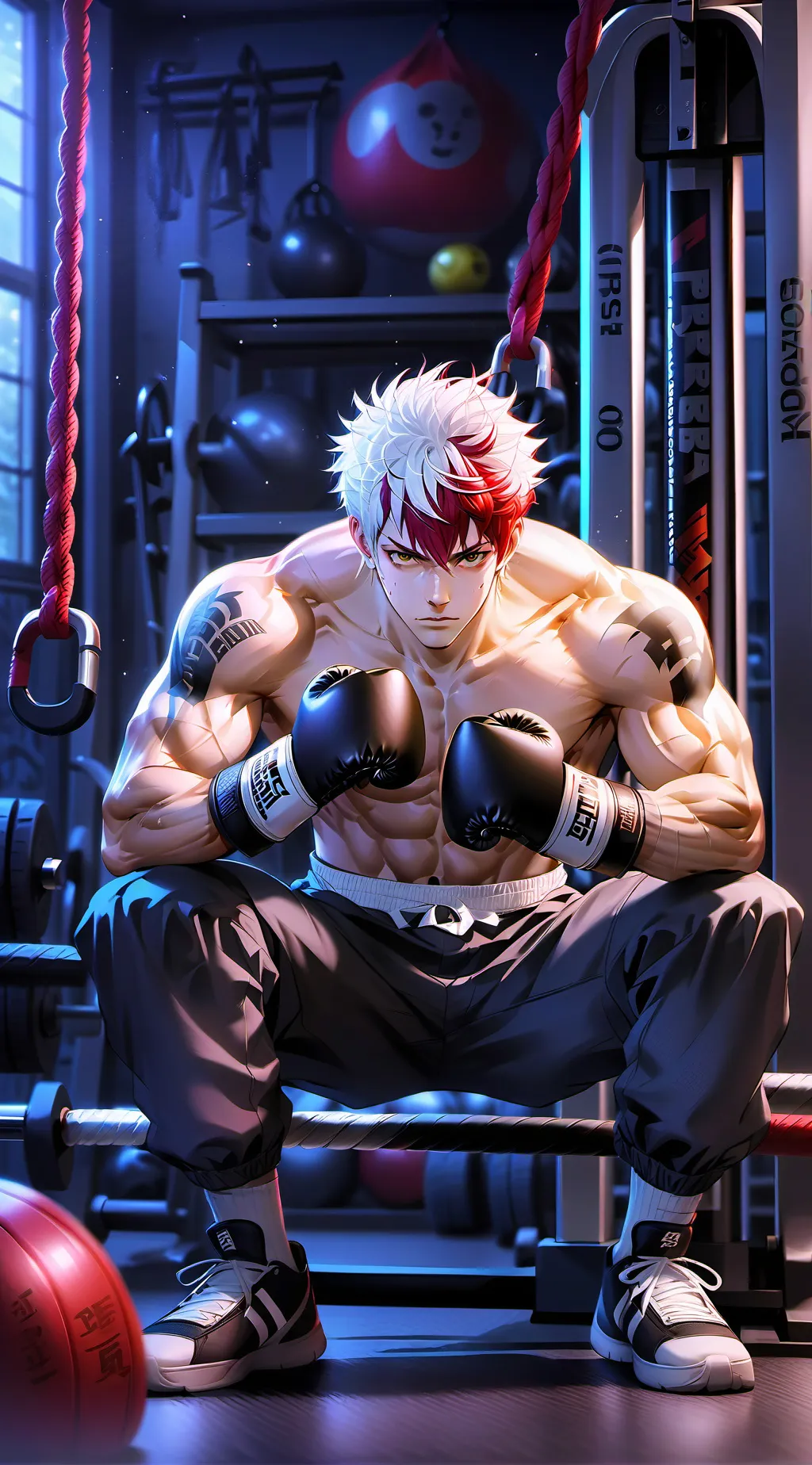 ai character: Shoto Todoroki background
