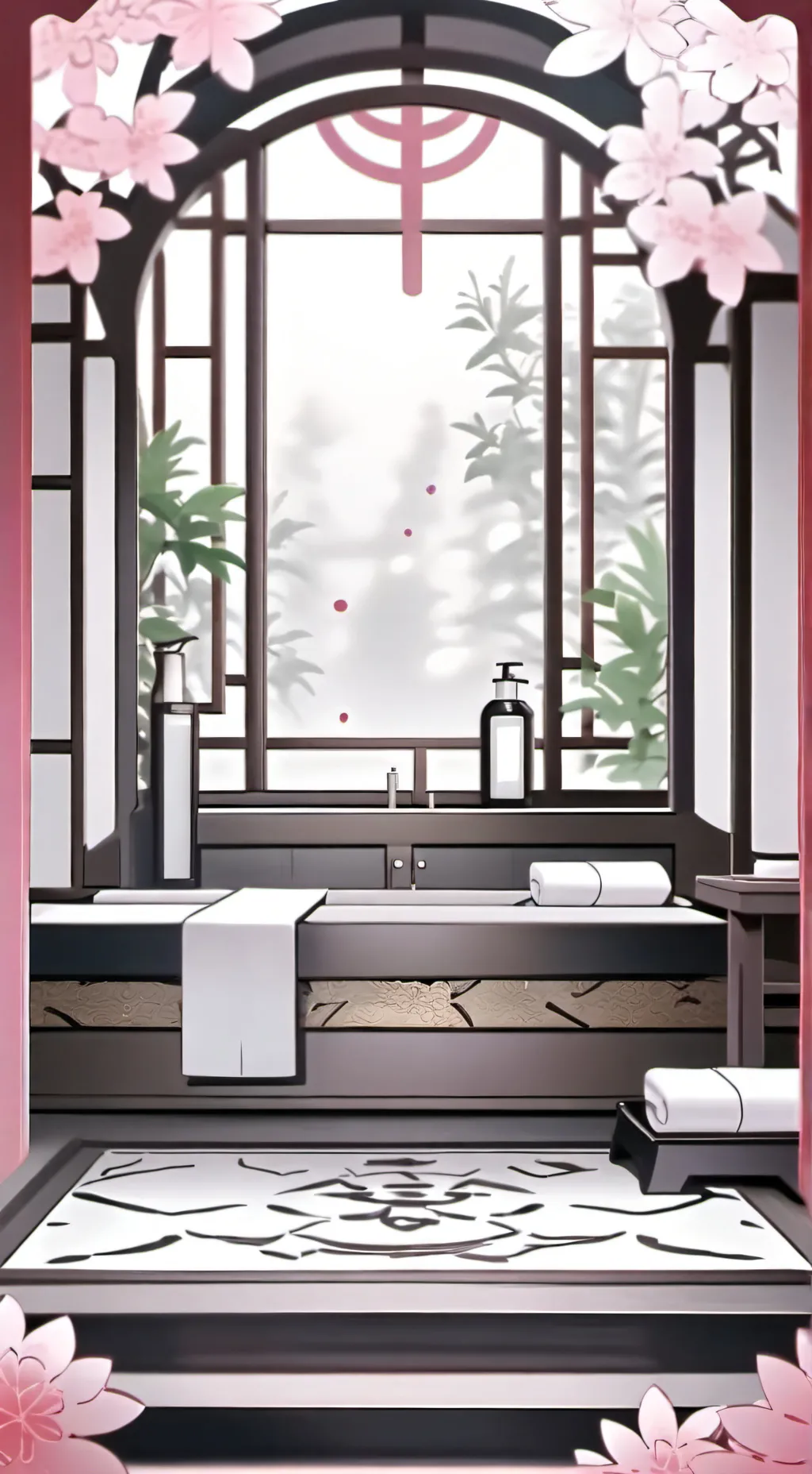 ai character: MHA Girls' Spa background