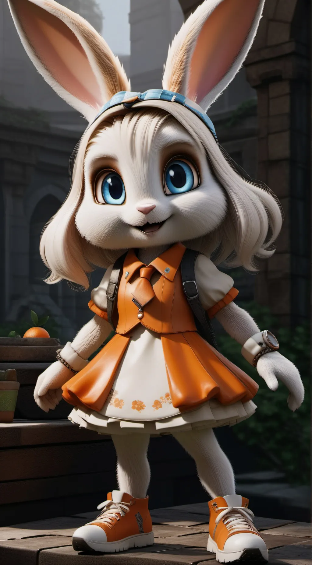 ai character: Cream the rabbit background