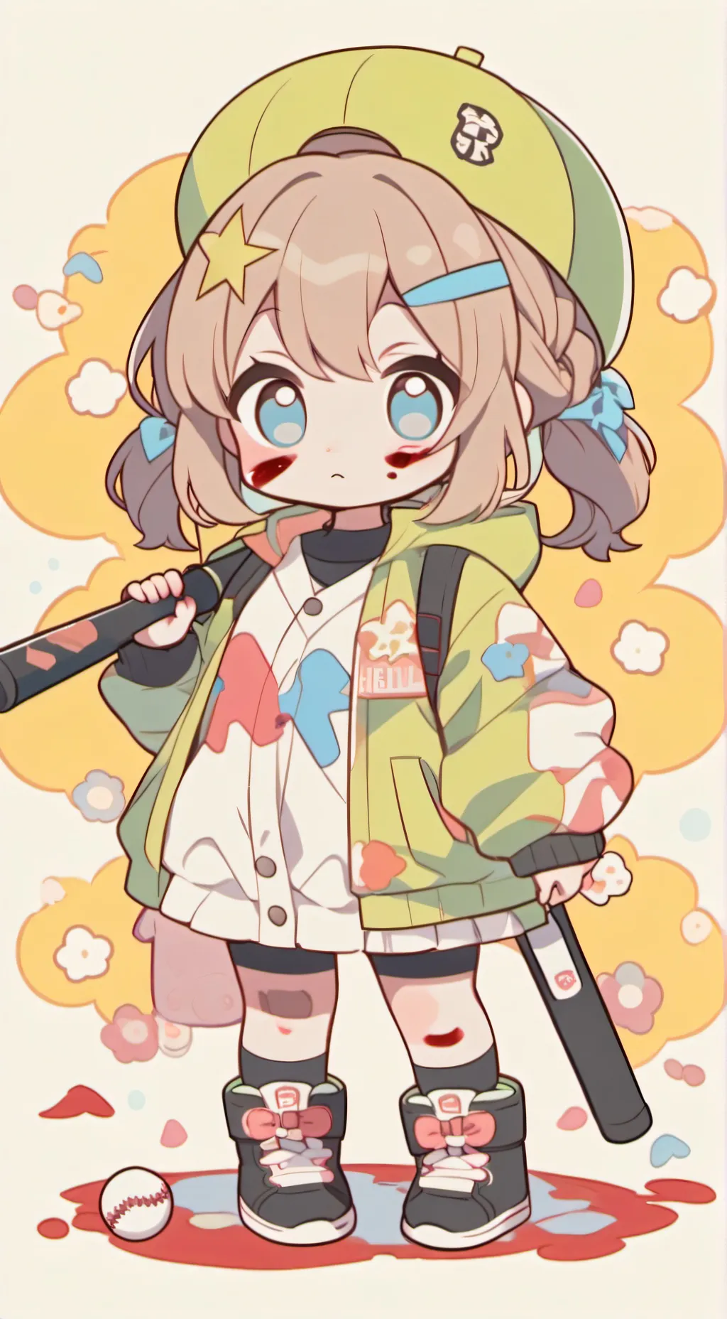 ai character: Mad Lily.  >:( background