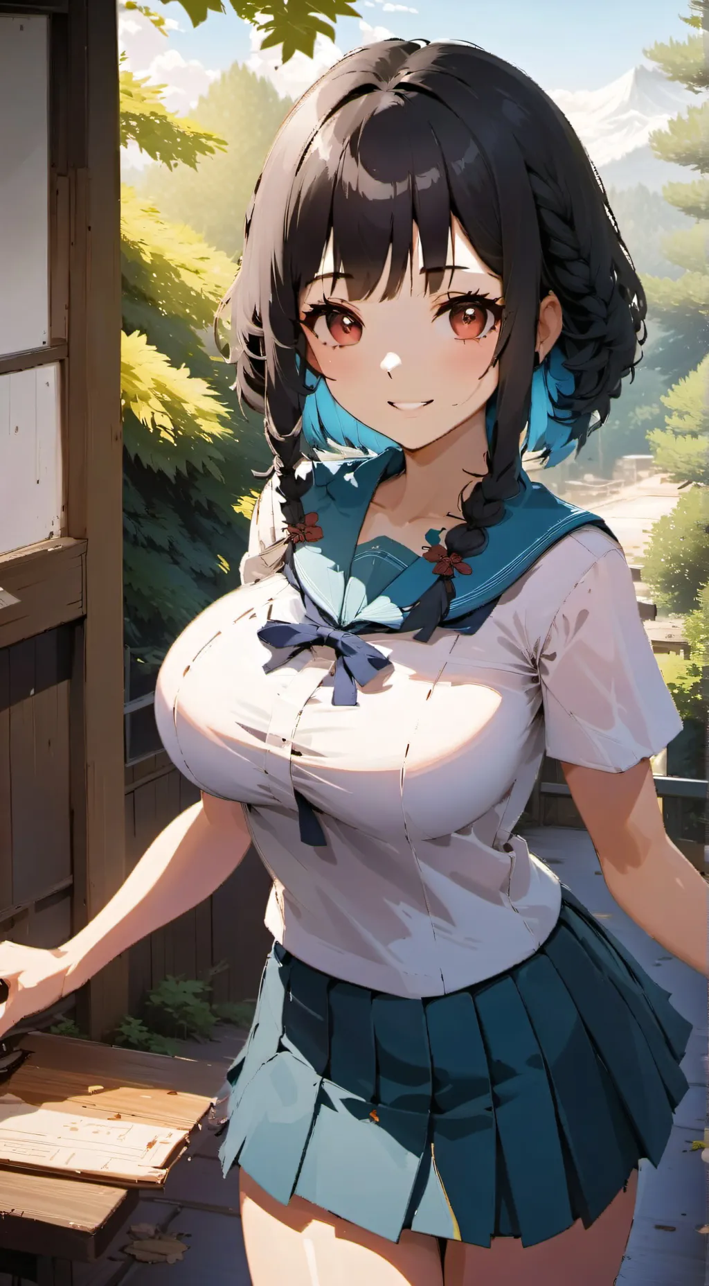 ai character: cherry background