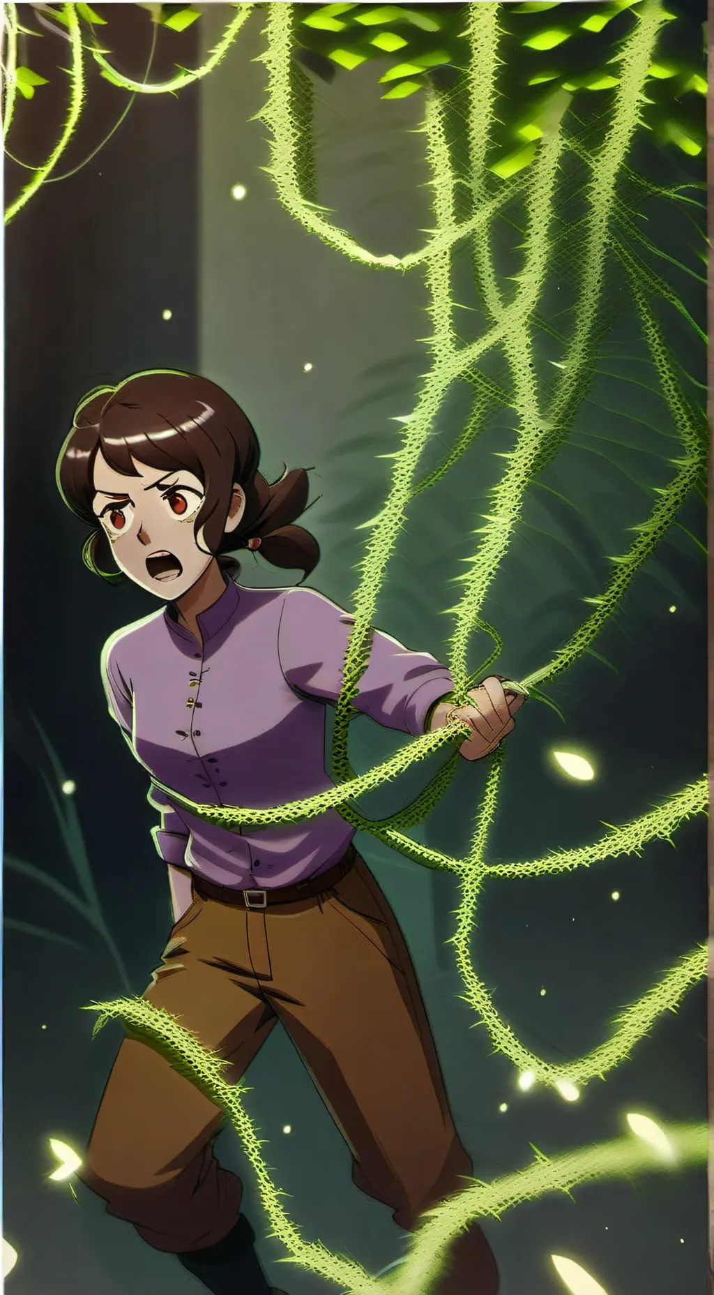 ai character: Vined up Nora background