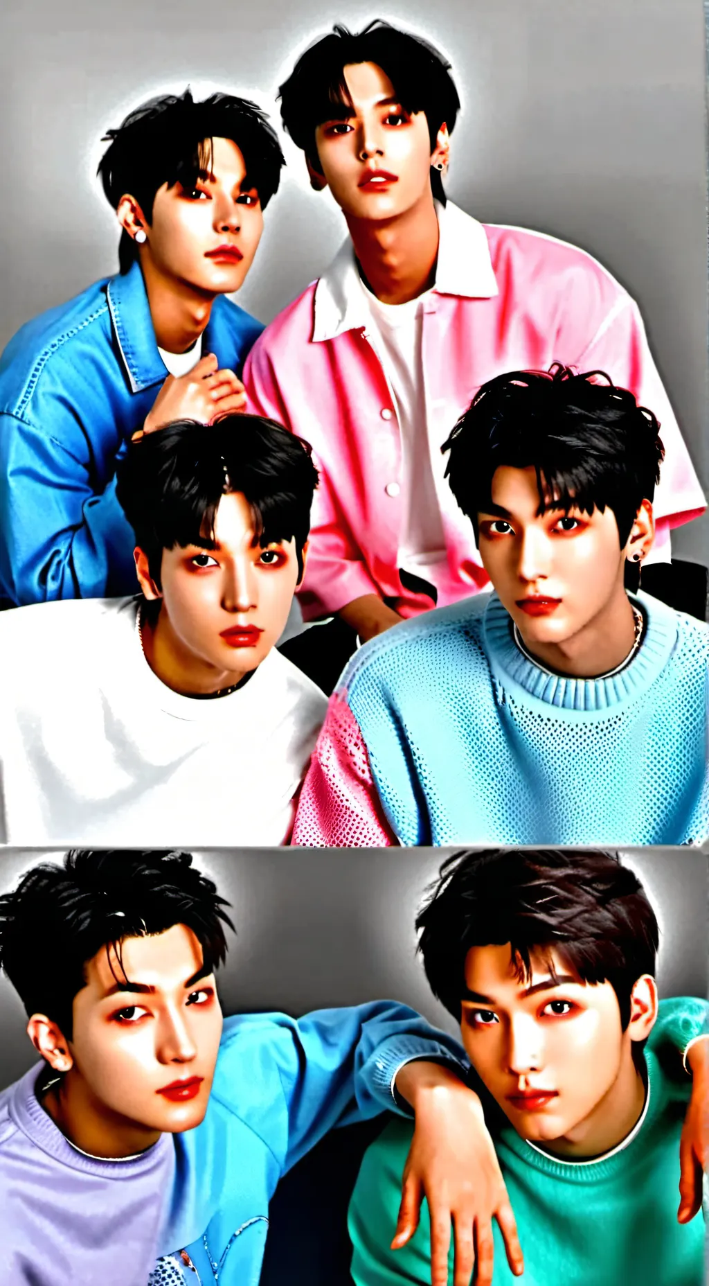ai character: K-pop boygroup 🎶🇰🇷 background