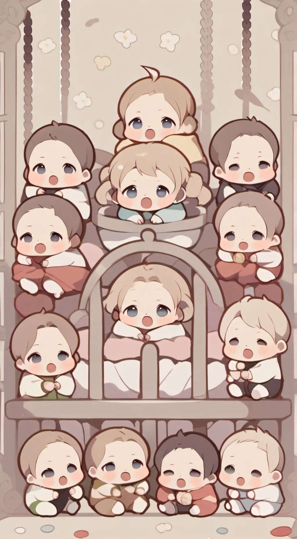 ai character: baby supply store! background