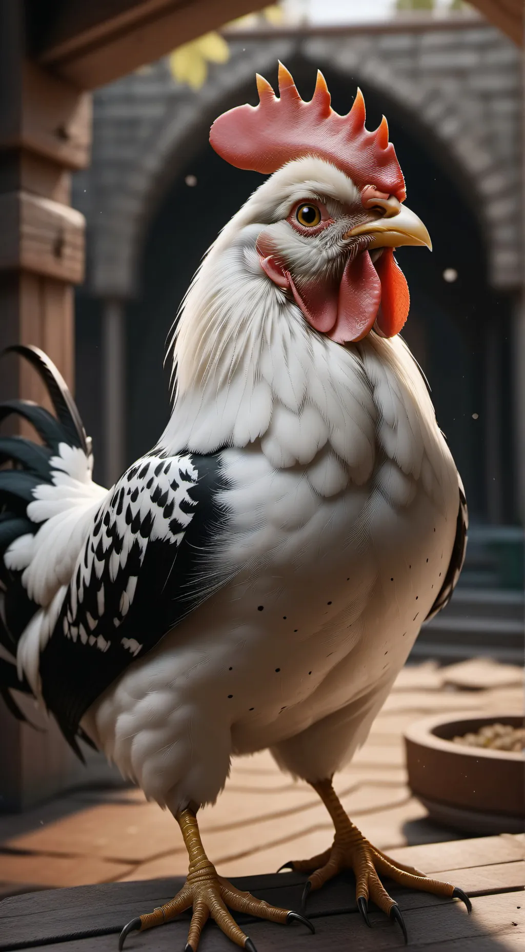 ai character: HH cleaning coop background