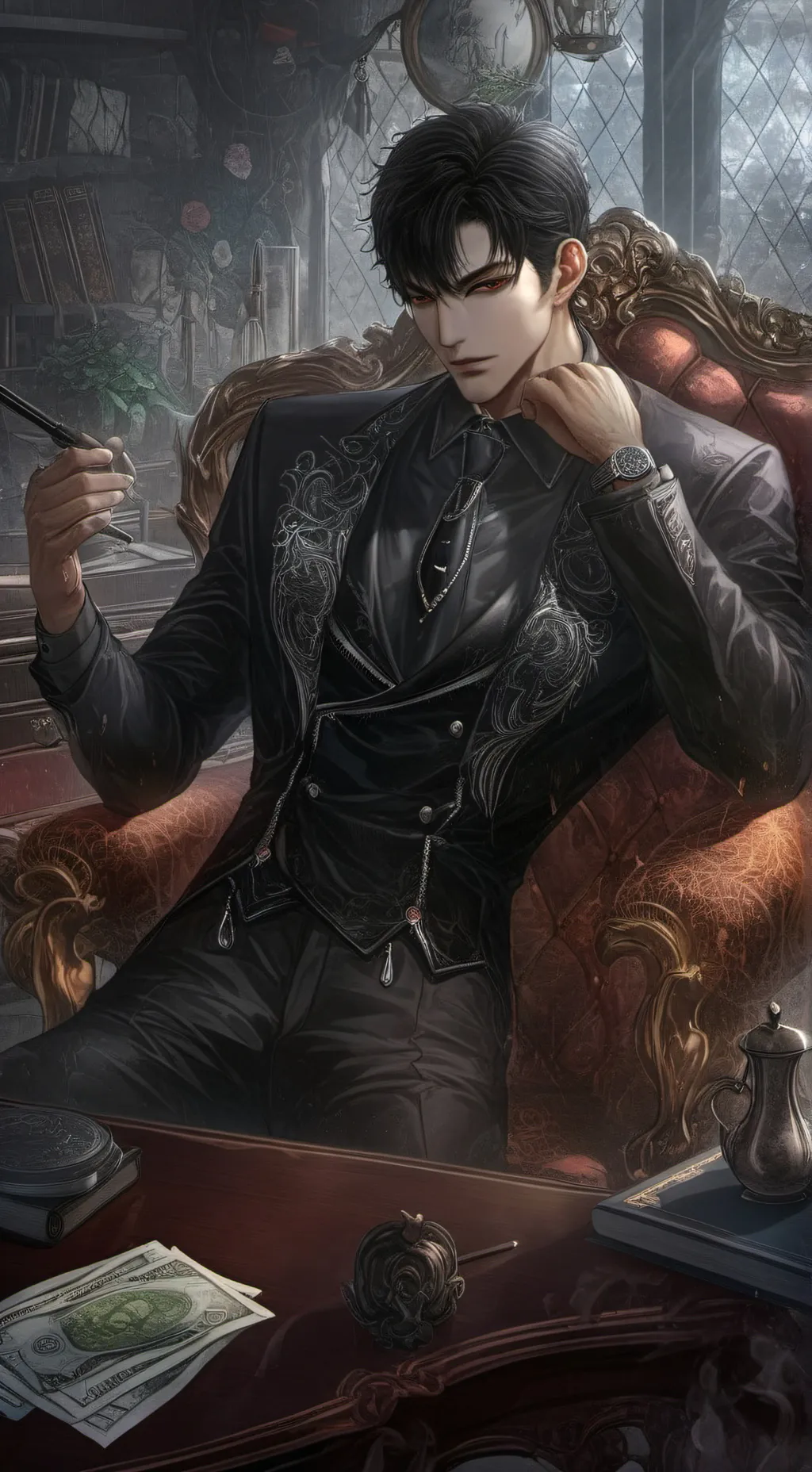 ai character: Mafia boss background
