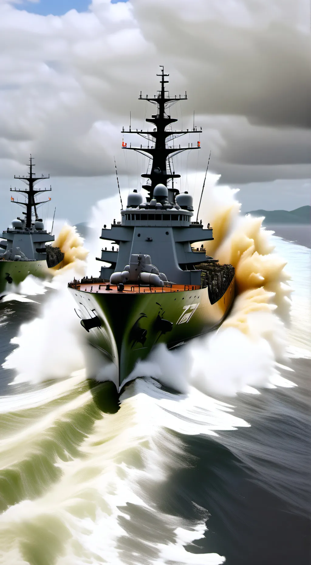 ai character: Battleship battle background