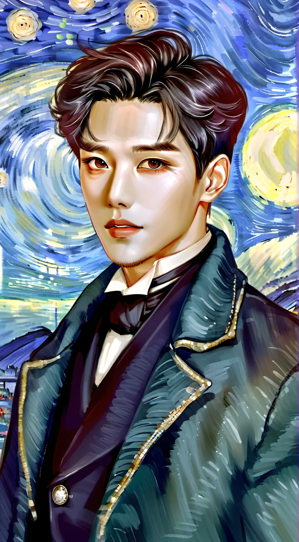 ai character: Jhope vampire background