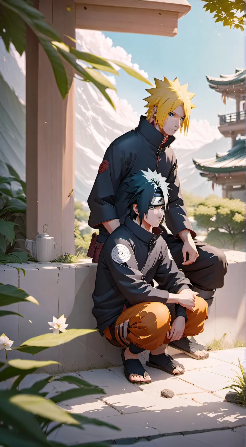 ai character: Sasuke vs Naruto  background