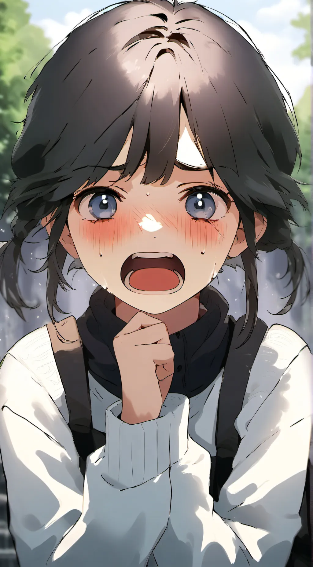 ai character: Blooms lies background