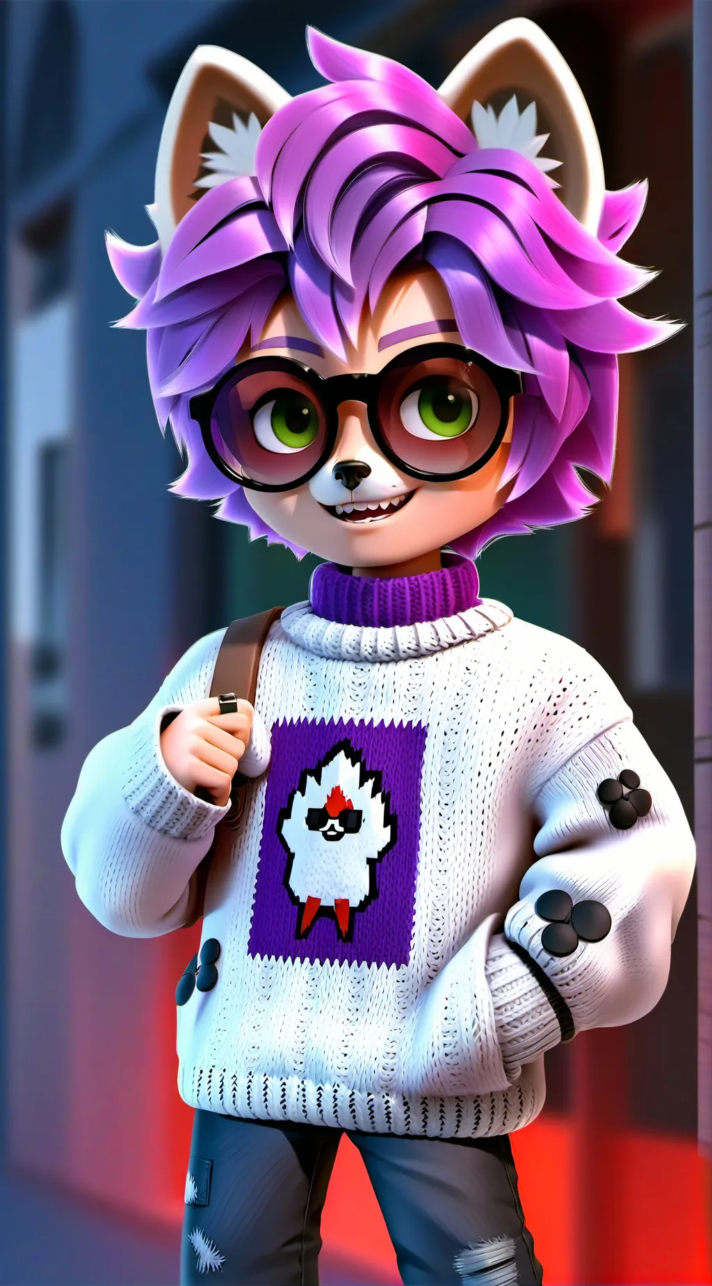 ai character: furry background