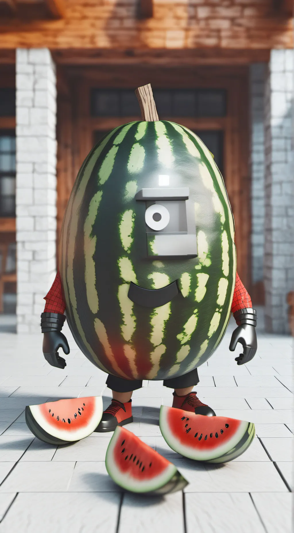 ai character: melon background