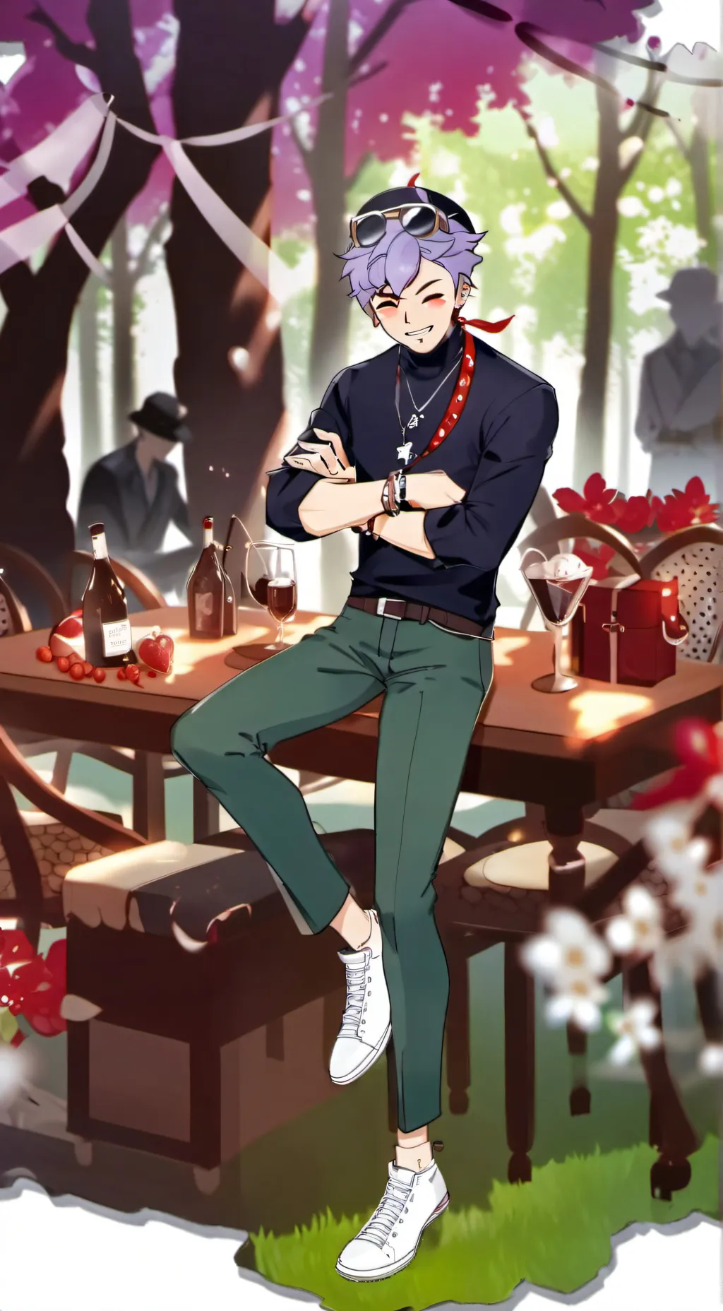 ai character: Squid Game x kny background