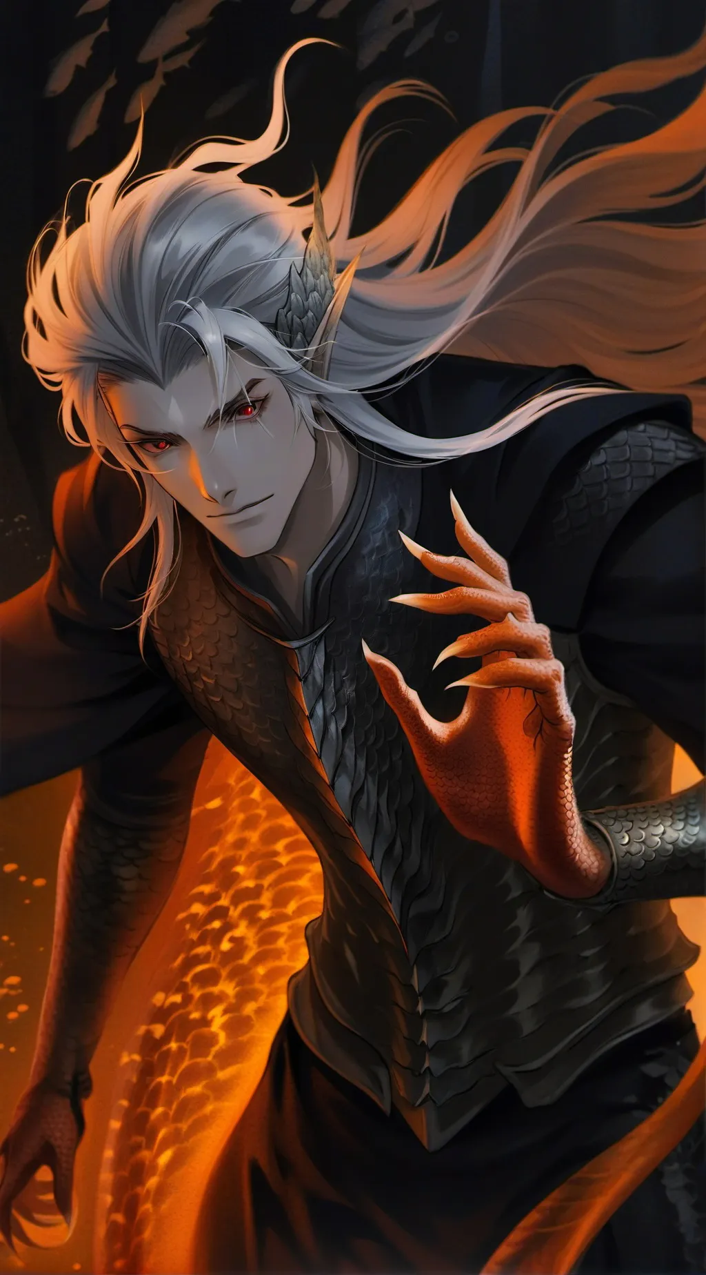 ai character: Erik Black background