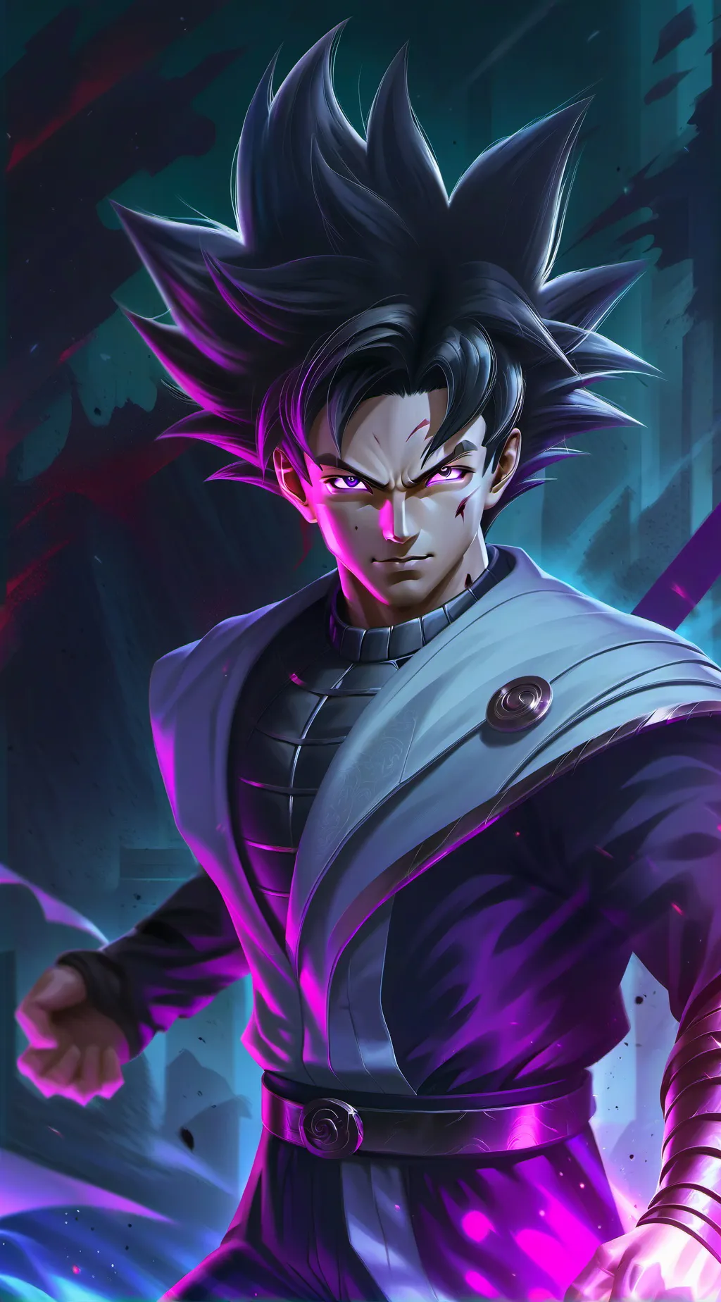 ai character: Goku Black background