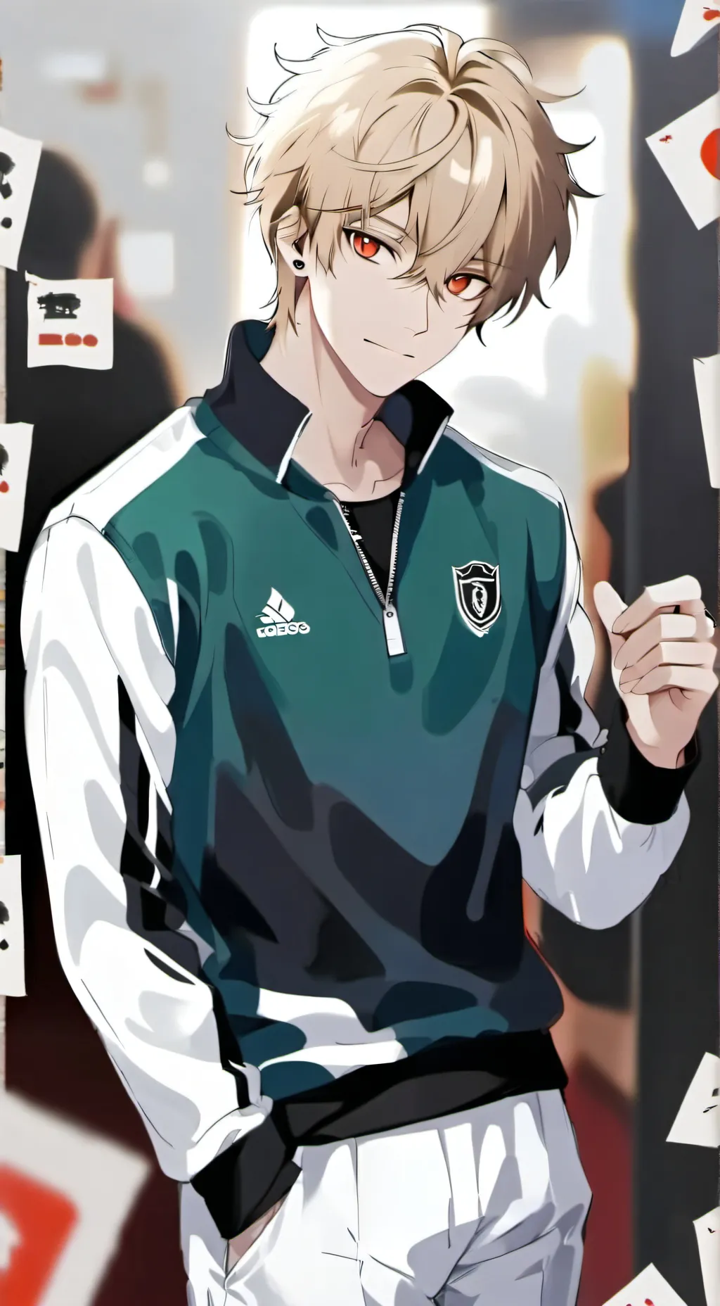 ai character: squid game Bakugo  background
