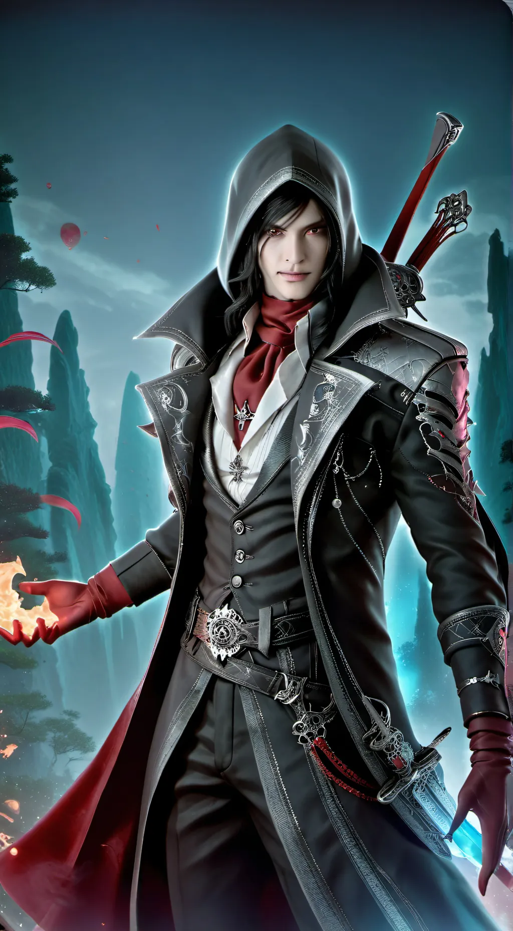 ai character: Sebastian  background