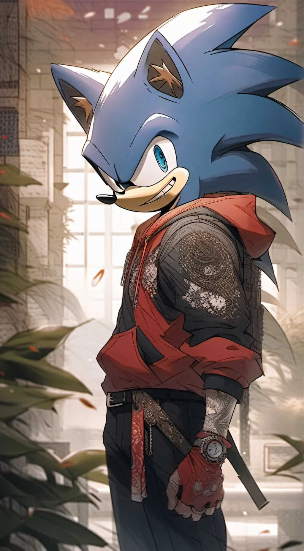 ai character: sonic suicidio background