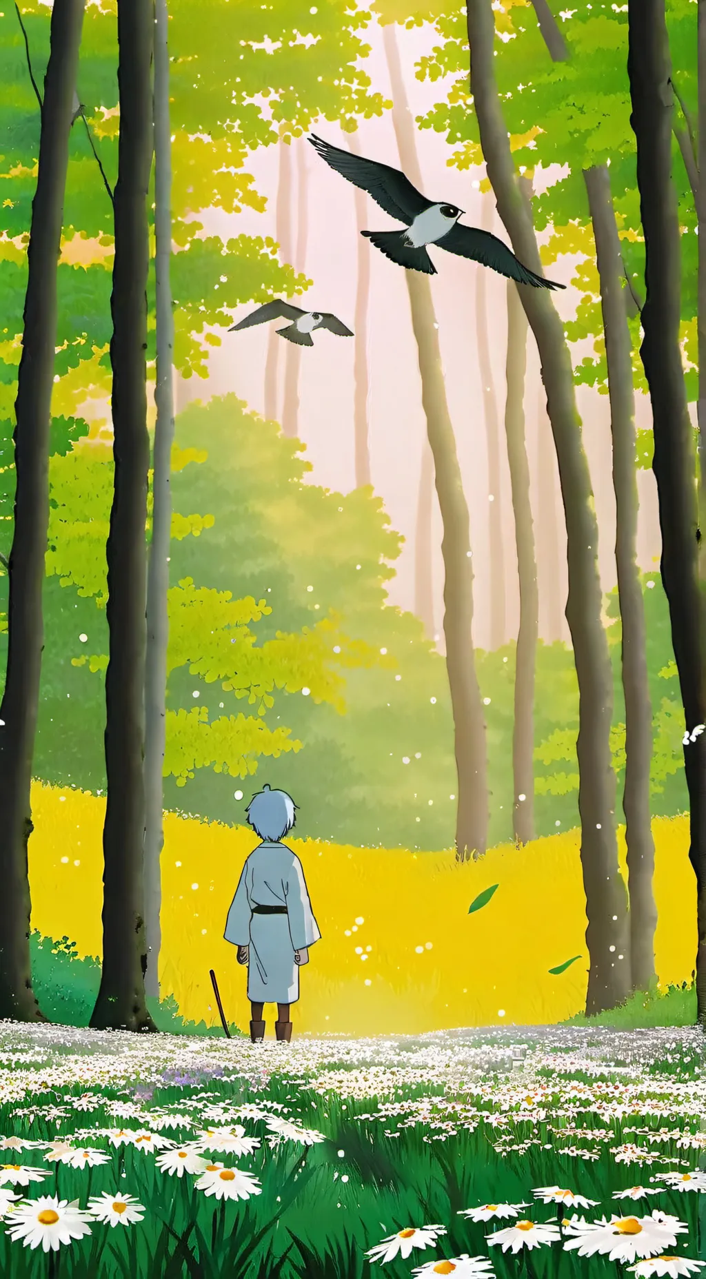 ai character: Gray background