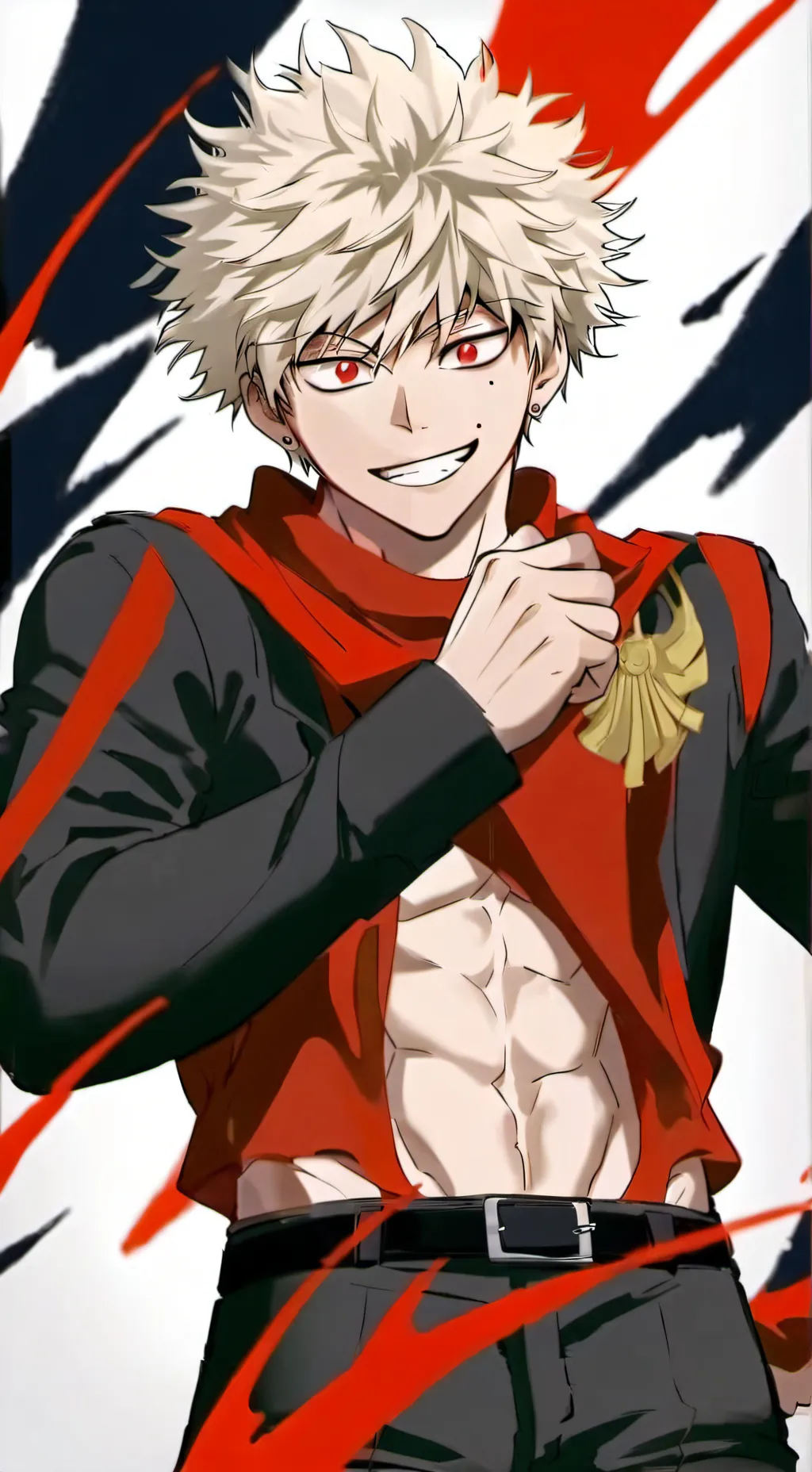 ai character: Bakugo Katsuki background