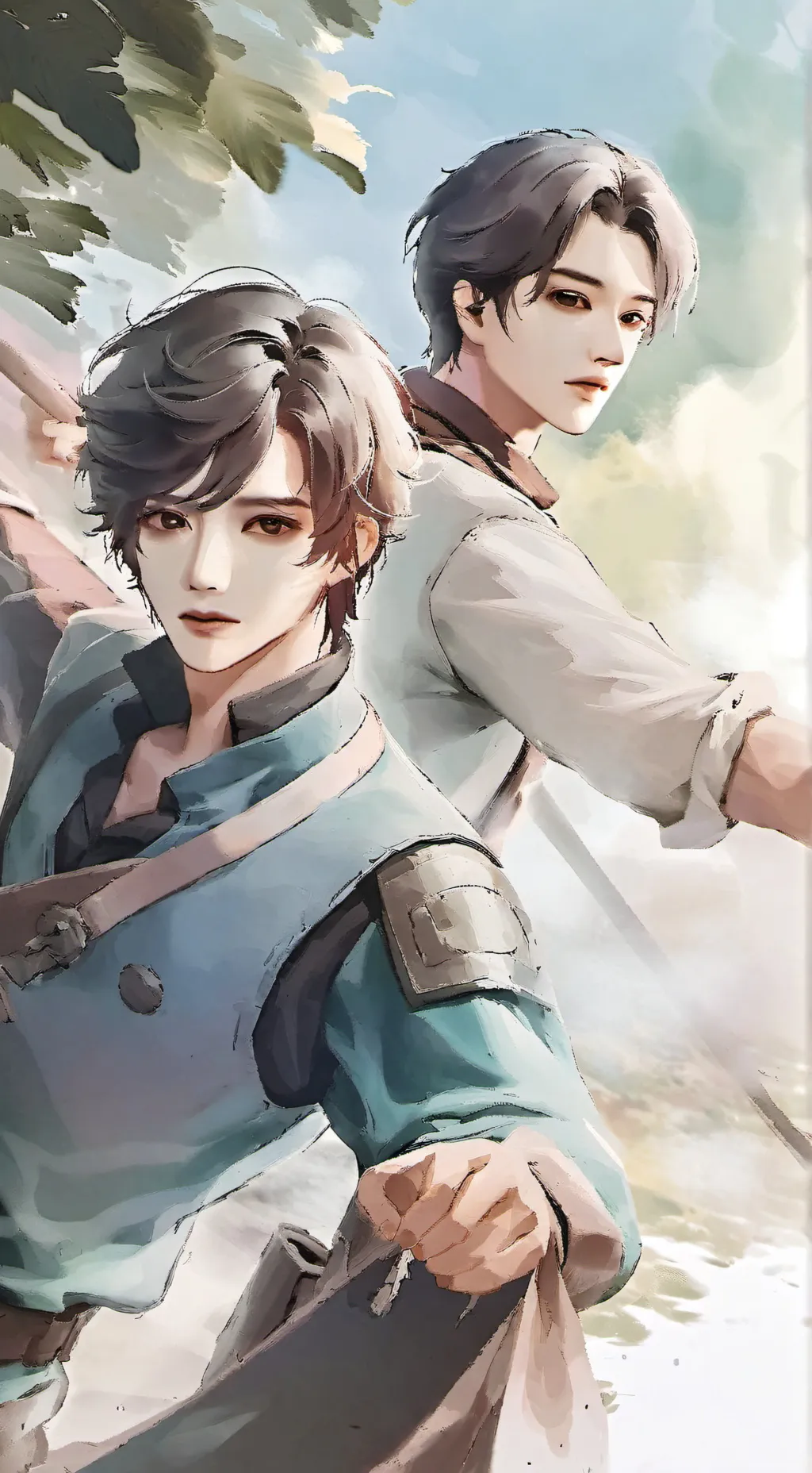 ai character:  Dilan y Lukas  background