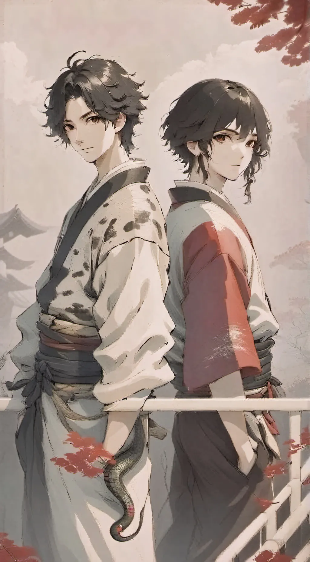 ai character: Obanai y sanemi background