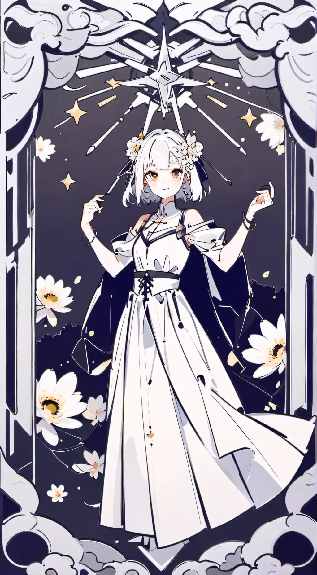 ai character: snow pea background