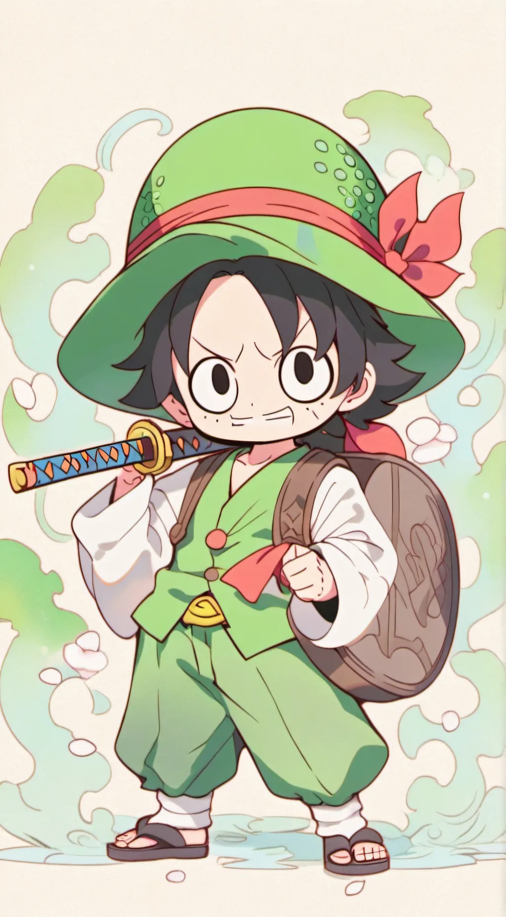 ai character: chapeus de palha🤌🤌 background