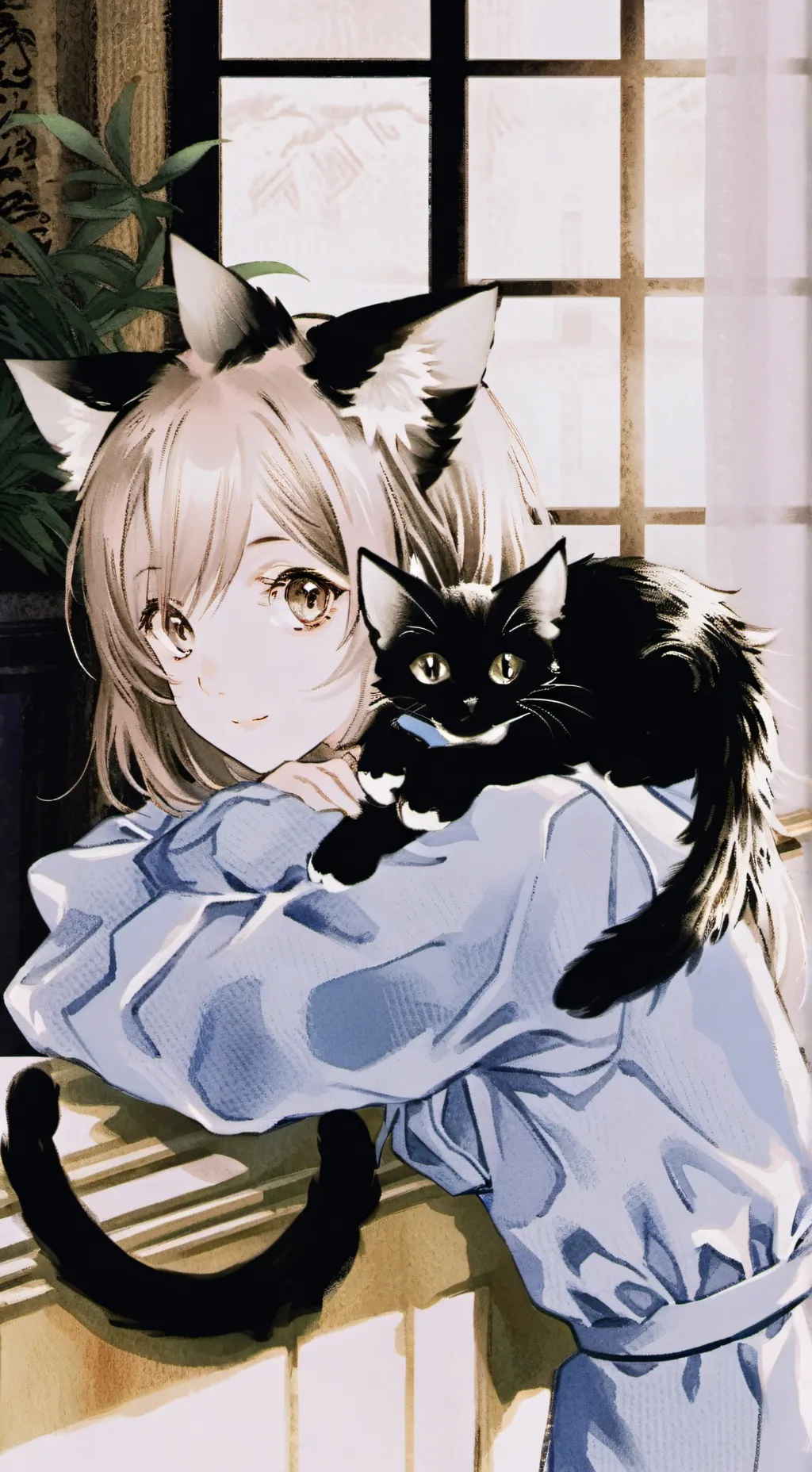 ai character: Rusty Momma Feline background