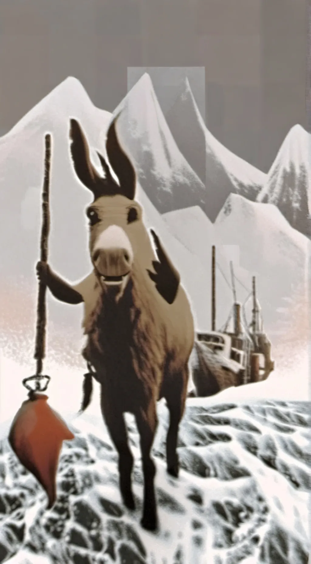 ai character: donkey fish background