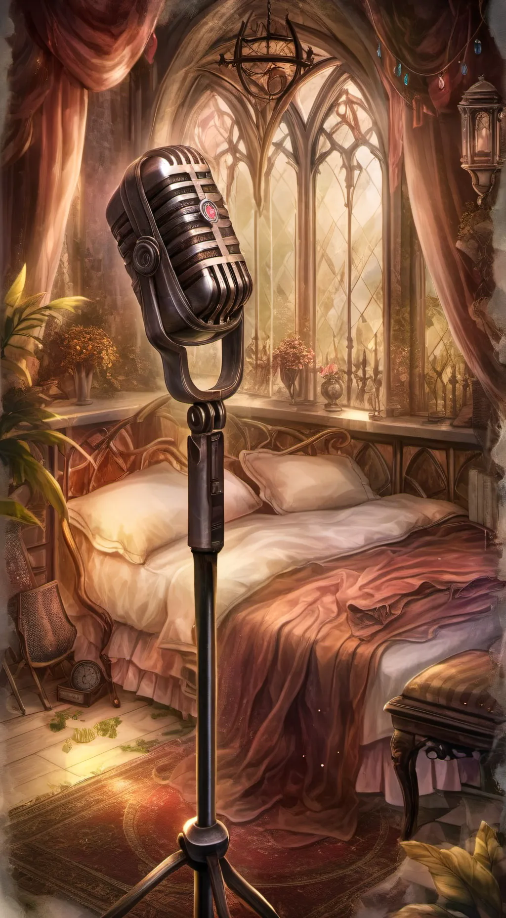 ai character: Smile Kareoke background