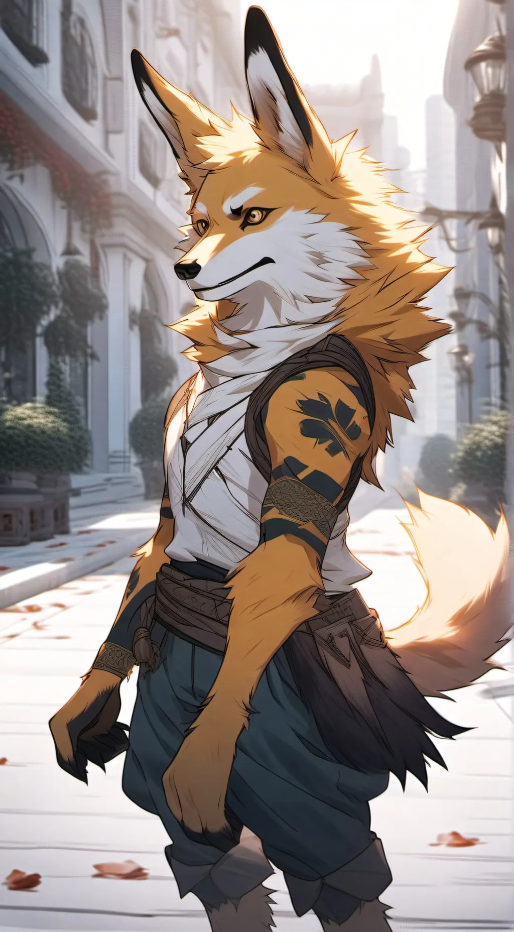 ai character: not cringe furry background