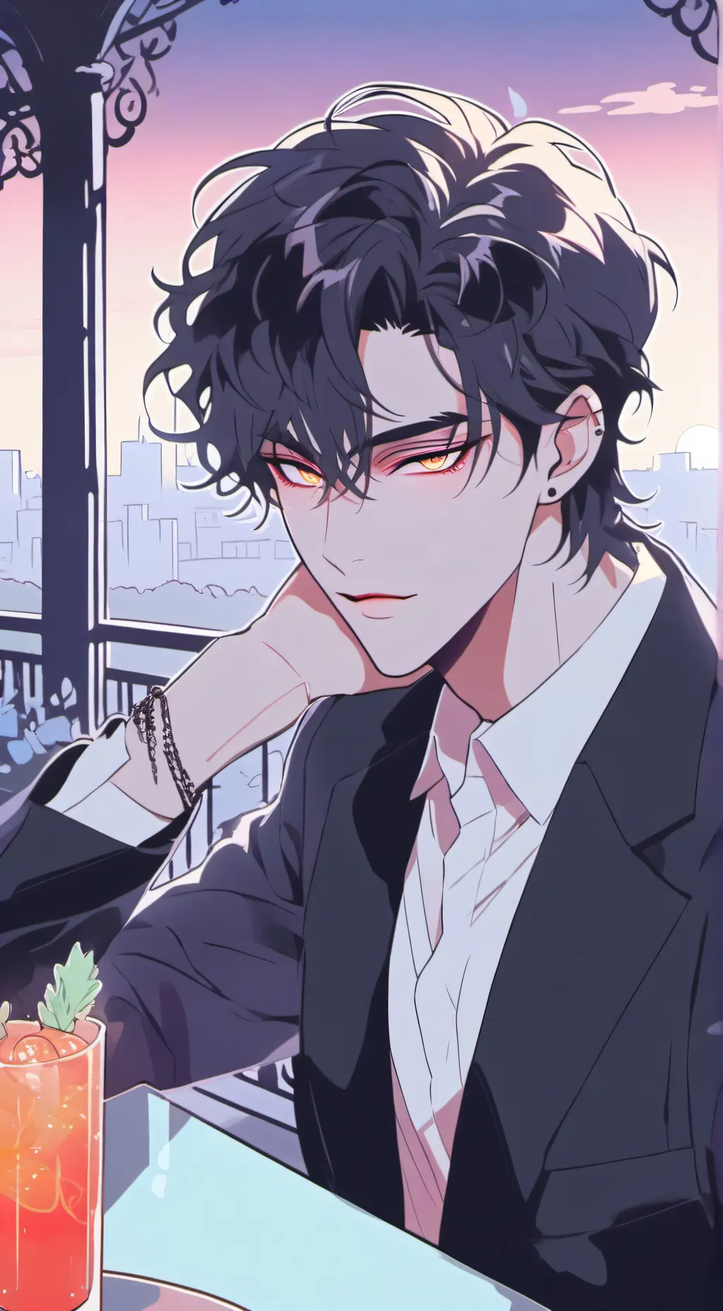 ai character: Damien  background