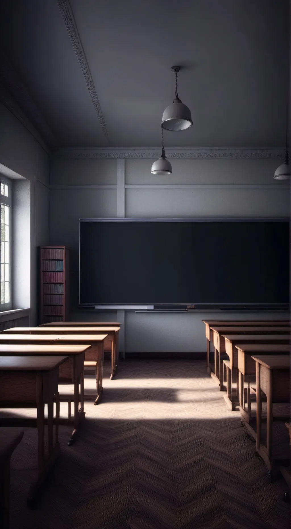 ai character: classroom background