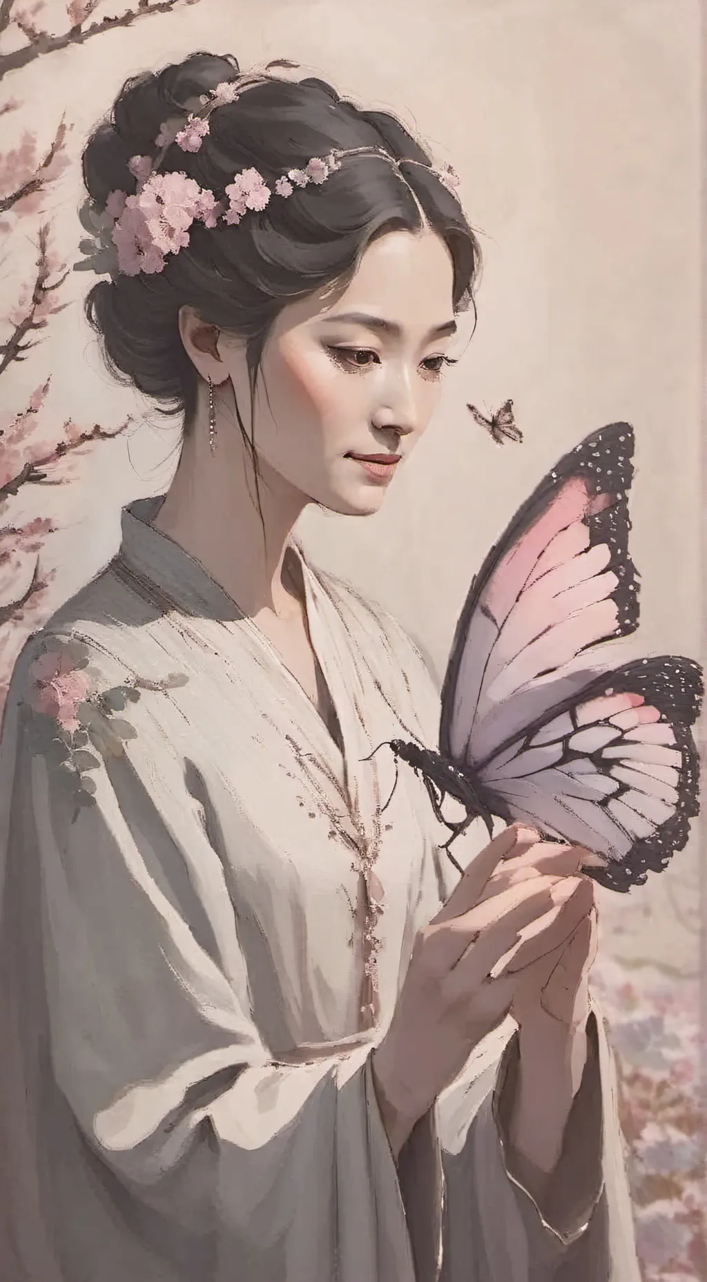 ai character: pregnant flutter background