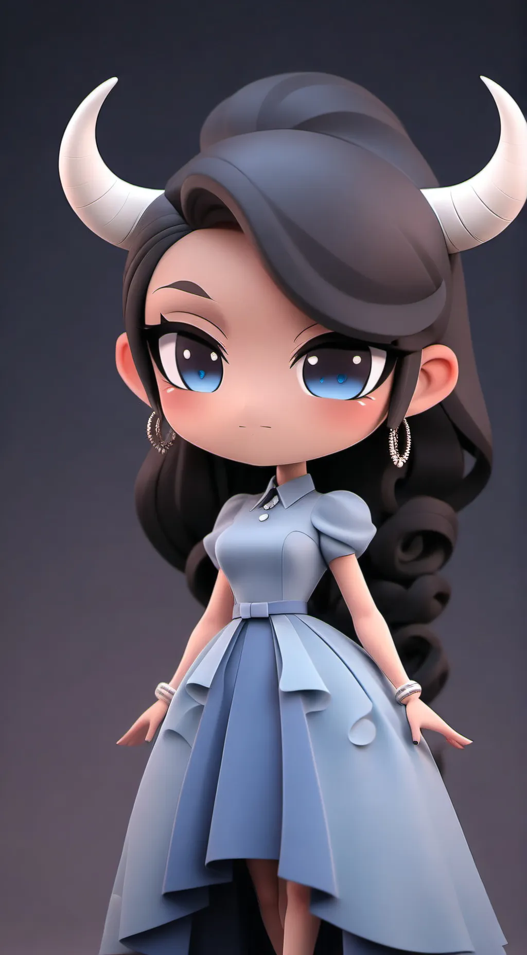 ai character: michi. azul background