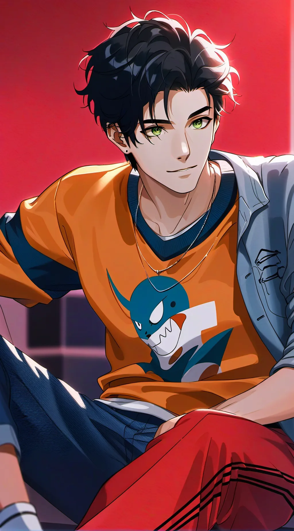 ai character: deku villano😈🔥 background