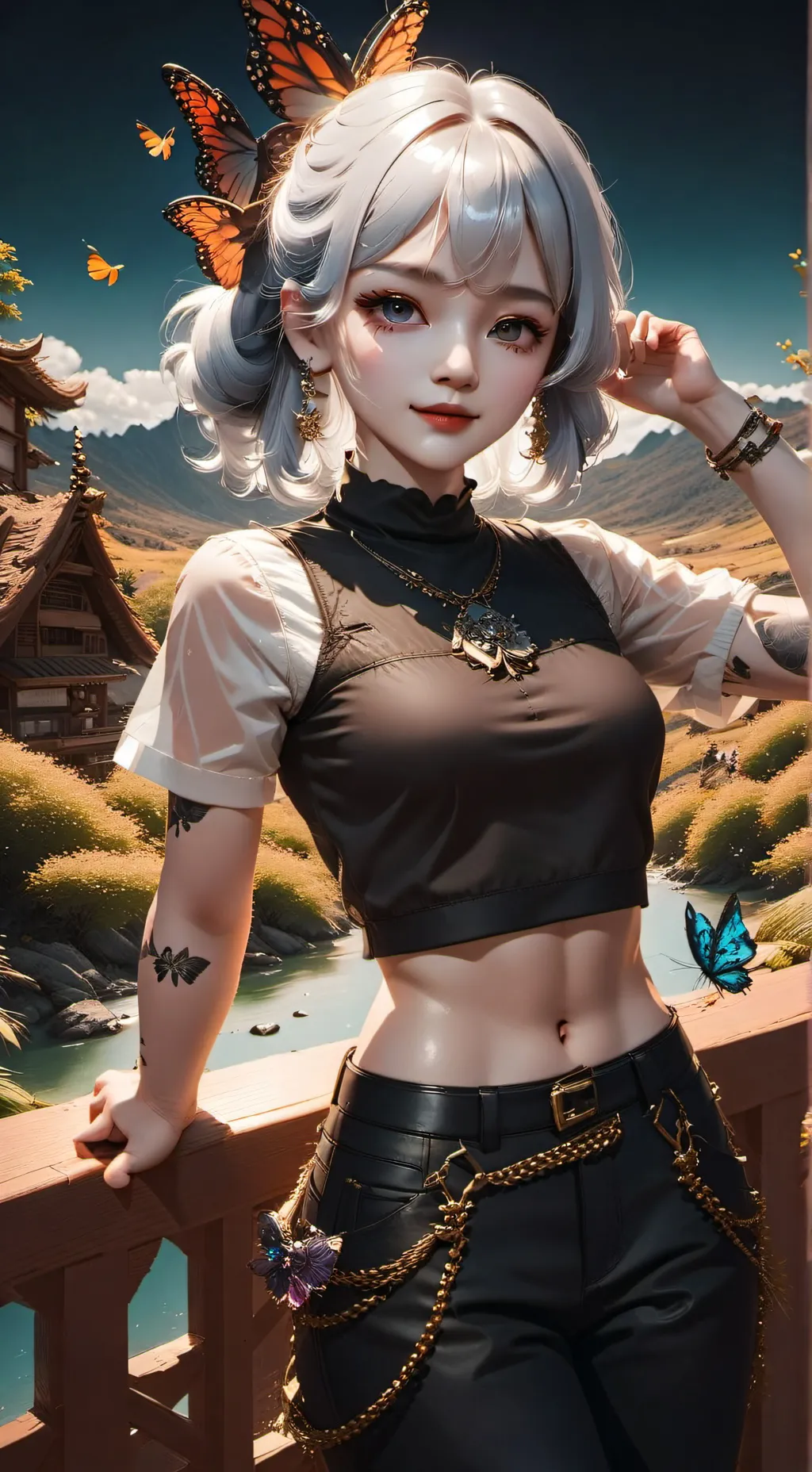 ai character: Aurora background