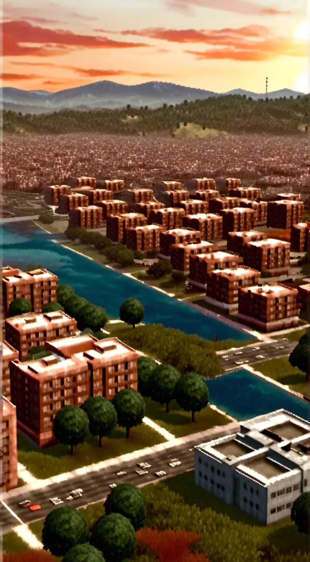 ai character: city life background