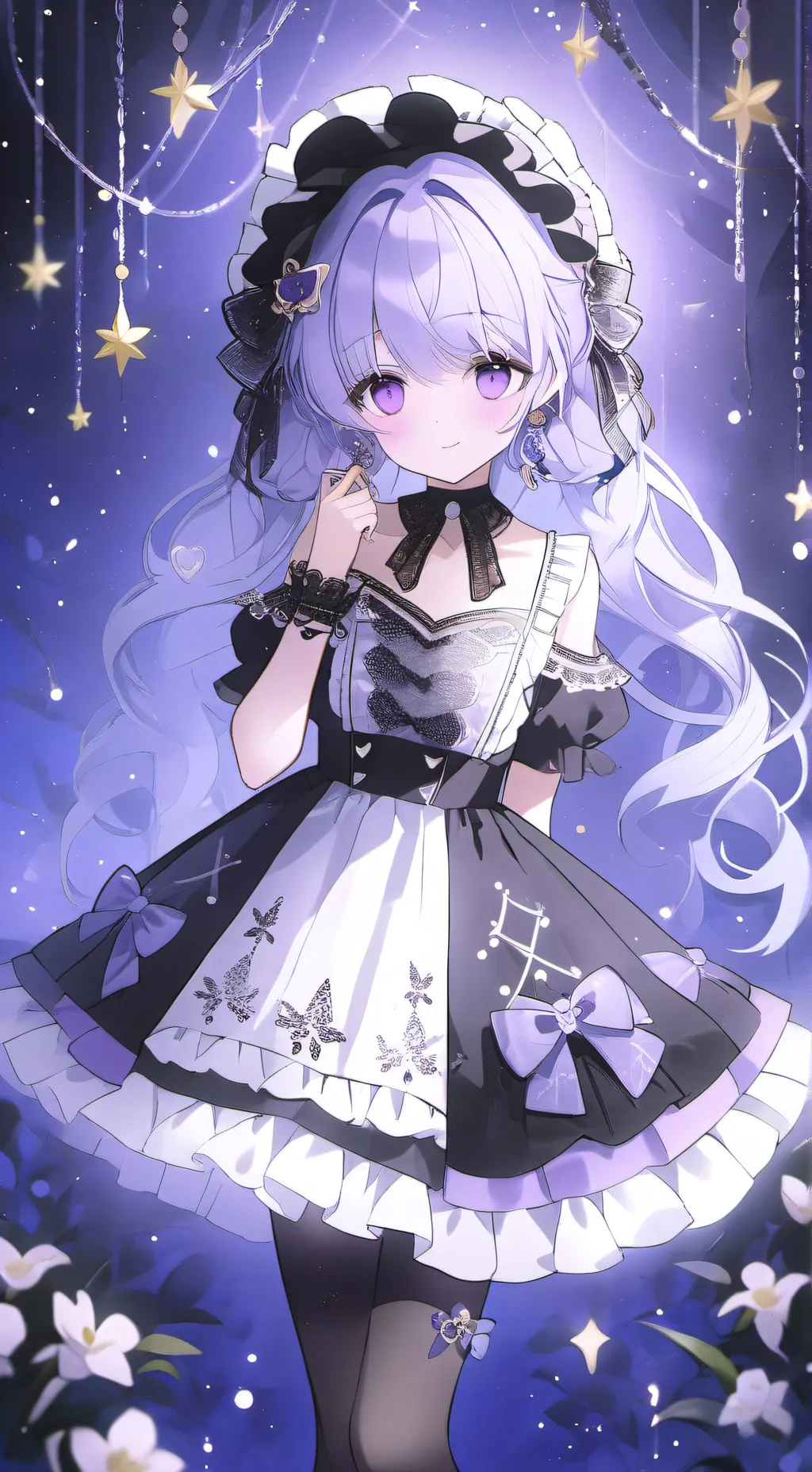 ai character: beauti purple  background